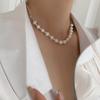 Freshwater pearl love necklace collarbone chain cold wind pearl chain neck chain