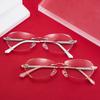Diamond Cut Rimless Reading Eyewear Anti Blue Light High-definition Frameless Presbyopic Glasses Starlight Sparkling Glasses