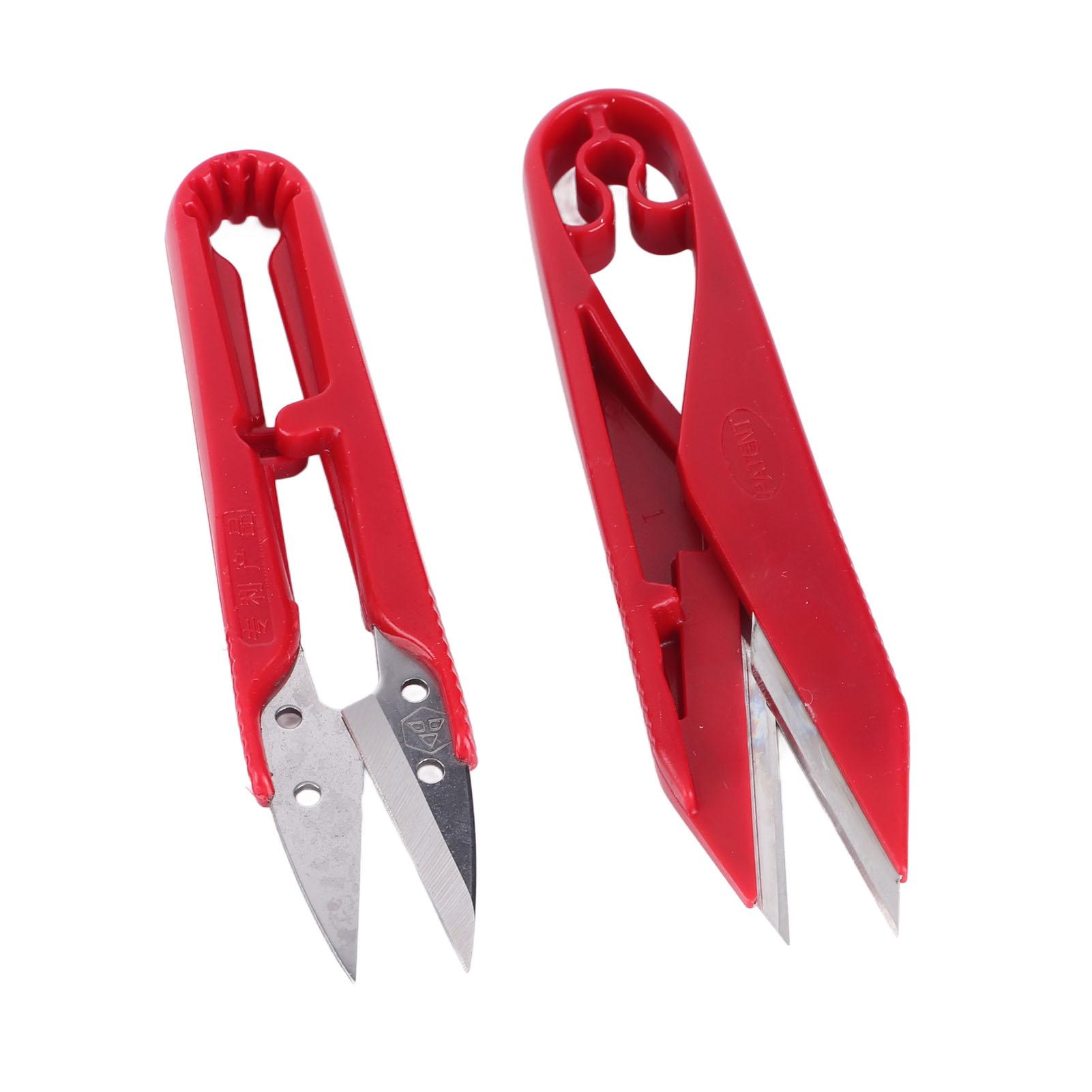 12pcs U Shaped Scissors Professional Stainless Steel Threading Scissors for Needlework Craft Art Work Manual Handicraft Tool