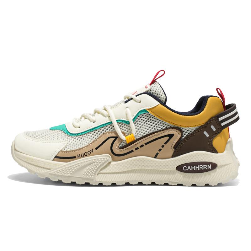 Fashion Men's Sneakers Summer Fashion Breathable Mesh Shoe Outdoor Running Casual Shoes for Men Comfortable Shock-absorbing Sports Shoes