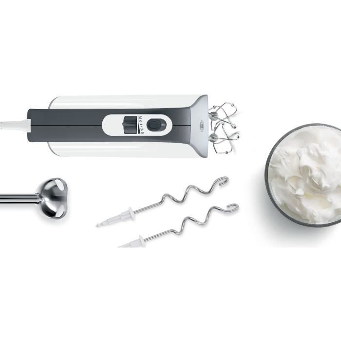 Batteur bosch mfq49700 - 850 w - 5 vitesses+turbo - blanc/anthracite