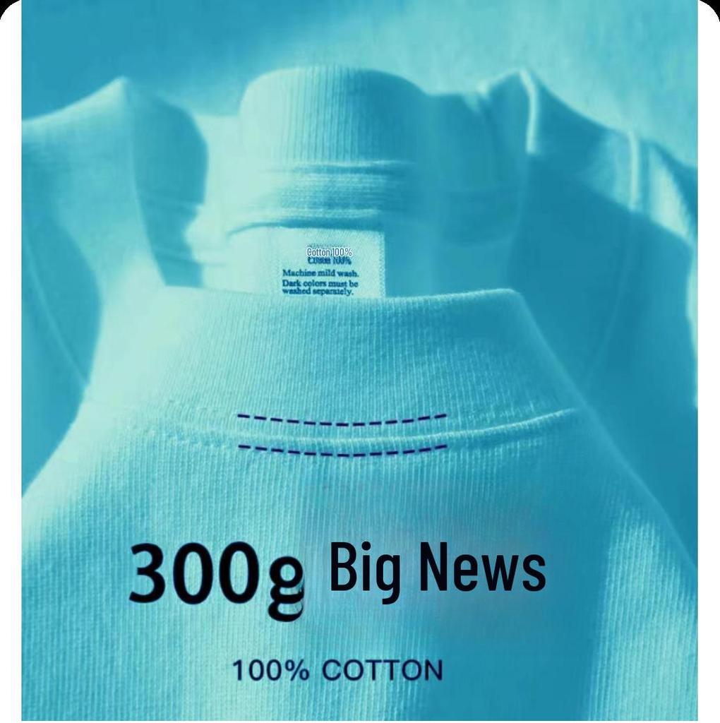 Unisex Heavyweight Khaki Cotton Drop Shoulder Short-Sleeve T-Shirt