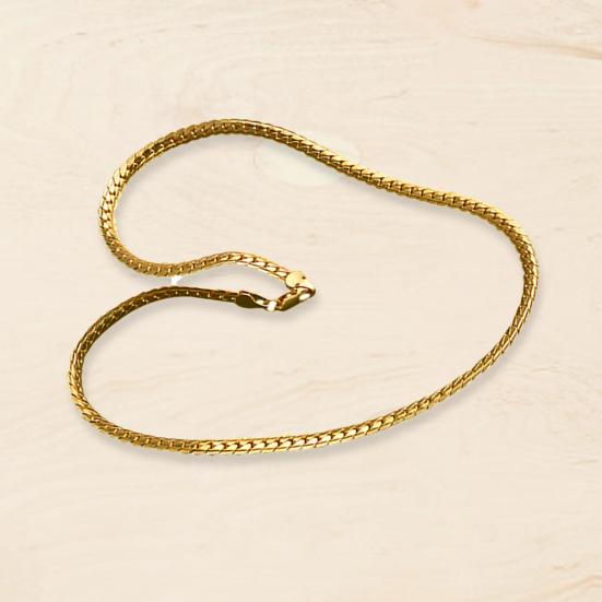 Unisex Fashion Gold Plated Polished Necklace Link Chain Jewelry Gift for Banquet