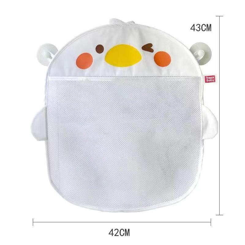 Mesh Bath Toy Storage Organizer with 2 Suction Cups Hanging Mesh Bathtub Toy Holder Bath Toy Storage Bag for Kids and Baby