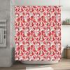 Cute Rabbit Pattern Shower Curtain Farmhouse Bathroom Decor Washable Fabric Liner Set Waterproof Modern Style