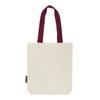 Neutral Twill Contrast Handle Tote Bag