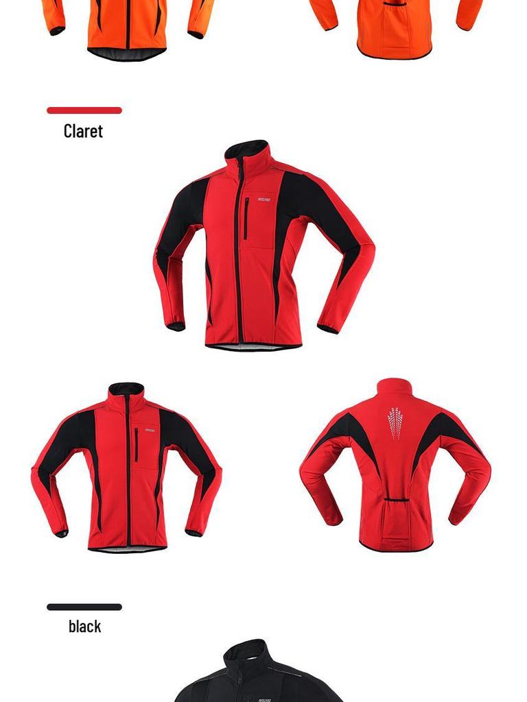 ARSUXEO Pánská 15K Zimní Větruodolná Nepromokavá Cyklistická Bunda z Fleecu