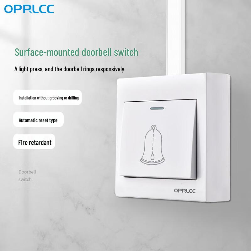 OPRLCC Type 86 Surface Mount Self-Reset Doorbell Button
