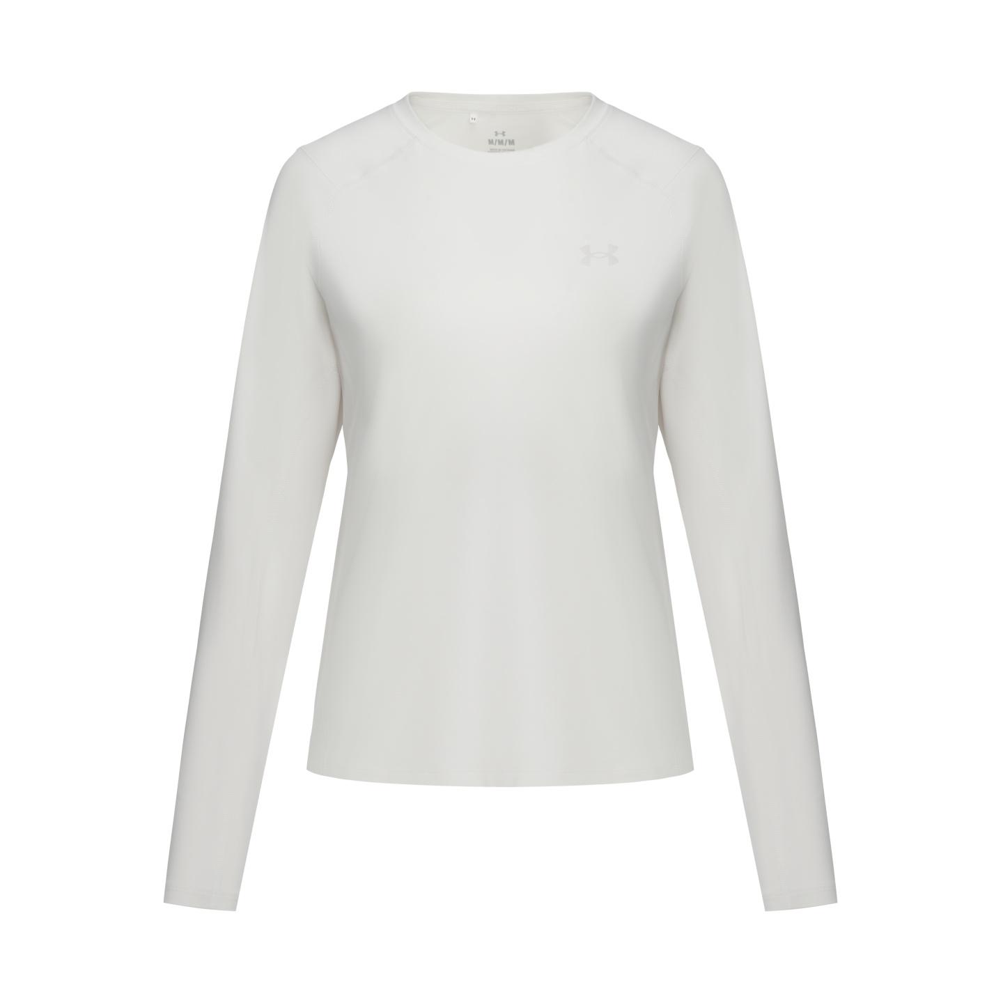

Under Armour Sleek Lightweight Comfortable Breathable Training Fitness Running Solid Long Sleeve T-Shirt Women tops 6014347-110 L