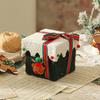 Christmas Gift Box Decoration Thick Velvet Gift Box with Bow Plush Xmas Candy Box for Holiday Home Garden Party Decor