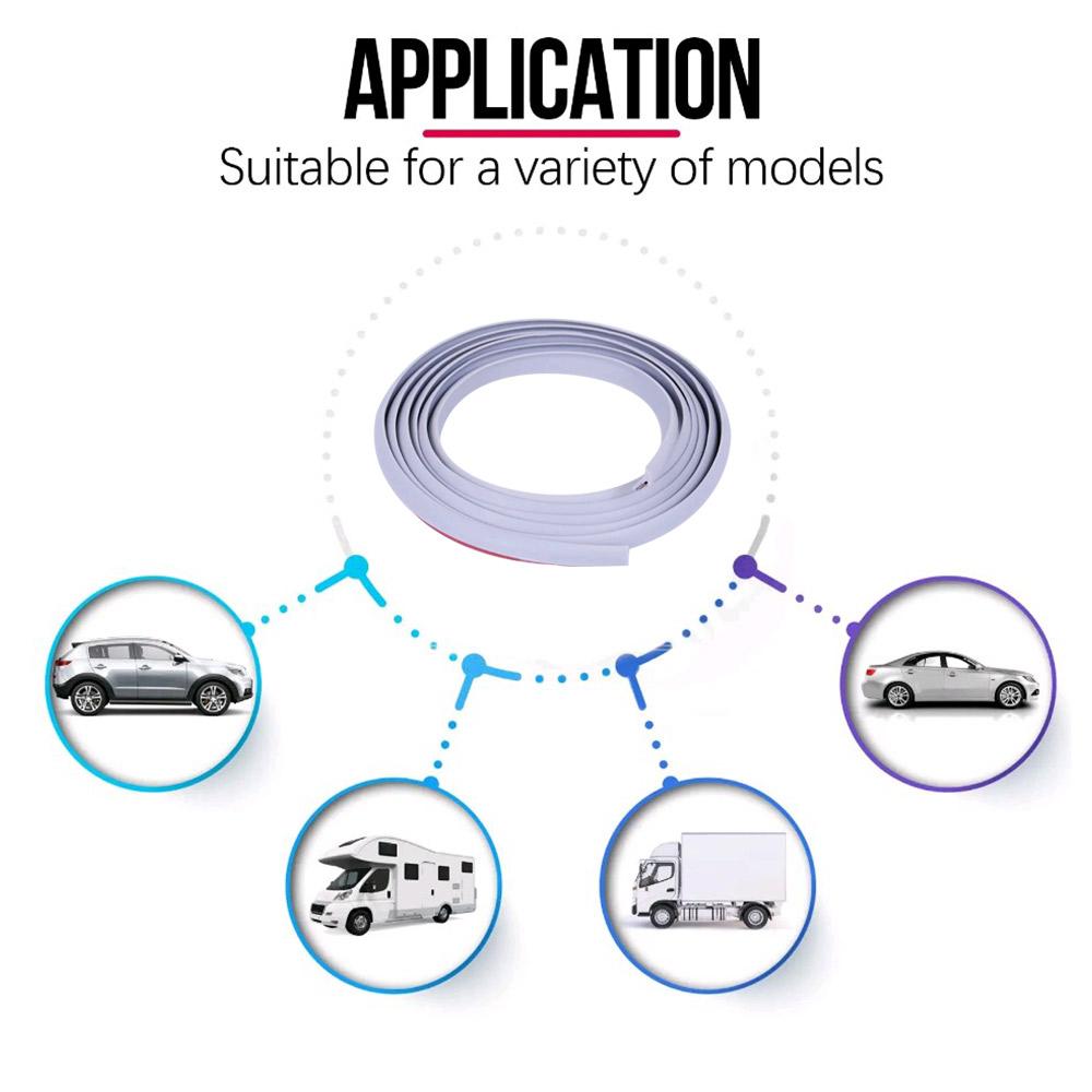 1Pc Auto Door T-Type Seal Sound Insulation Weatherstrip Rubber Sealing Strip Slanted Edge Sealant Strips Car Wash Accessories