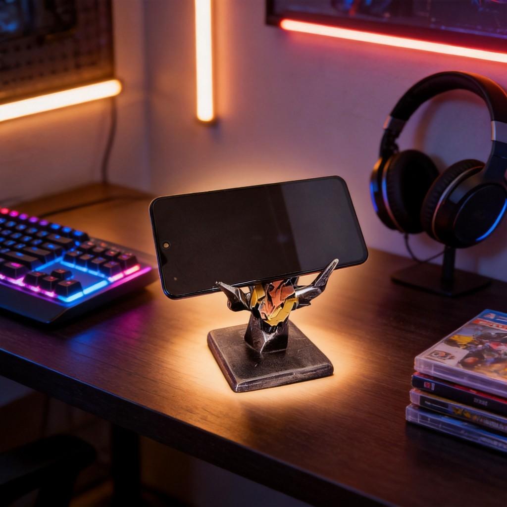 Death Stranding Resin Desk Ornament With Game Controller Phone Stand For Gift And Decor