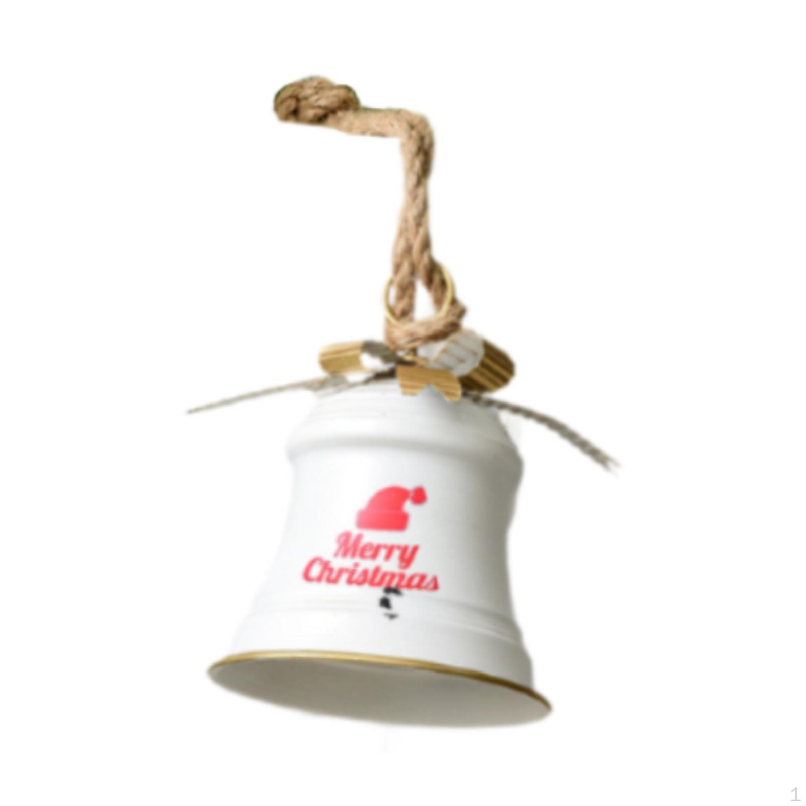 

Різдвяний дзвіночок. Металевий різдвяний декор. Підвісна прикраса для S білий