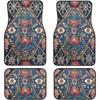 Car Floor Mats Set Of 4, Oriental Turkish Persian Carpet Front And Back Rug Mats Decorative Universal For Cars SUV Trucks Vans