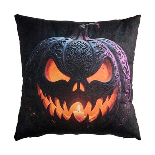 

1PC Nuan Series Halloween Pillowcase Black Cat Ghost Pumpkin Series Printed Cushion Cover for Sofa Living Room Bedroom Home Decor Party Decorations W45cm x L45cm