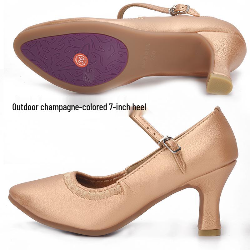Women's Soft Sole Ballroom & Square Dance Shoes - Ox Tendon Sole for Modern Latin and Waltz.