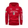 Letter-print Italian Flag Men Women Hoodie Outdoor Street Loose Casual Fashion Autumn Winter Long-sleeve Warm Sweatshirt Clothes
