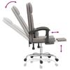 Office Chair with Massage Function Taupe Fabric