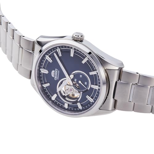 Orient Men's Contemporary Semi-Skeleton Automatic Watch with Open Heart Design, Navy Blue, RN-AR0002L, with Japanese Manufacturer's Warranty