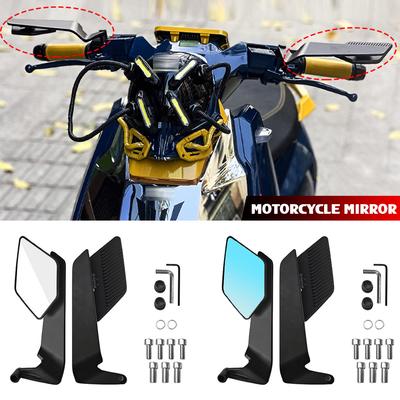 2PCS Motorcycle Rearview Mirror Invisible Wing Adjustable Rotating Side View Mirror For MT03 MT07 MT25 MT09 MT09 MT10 SP ABS