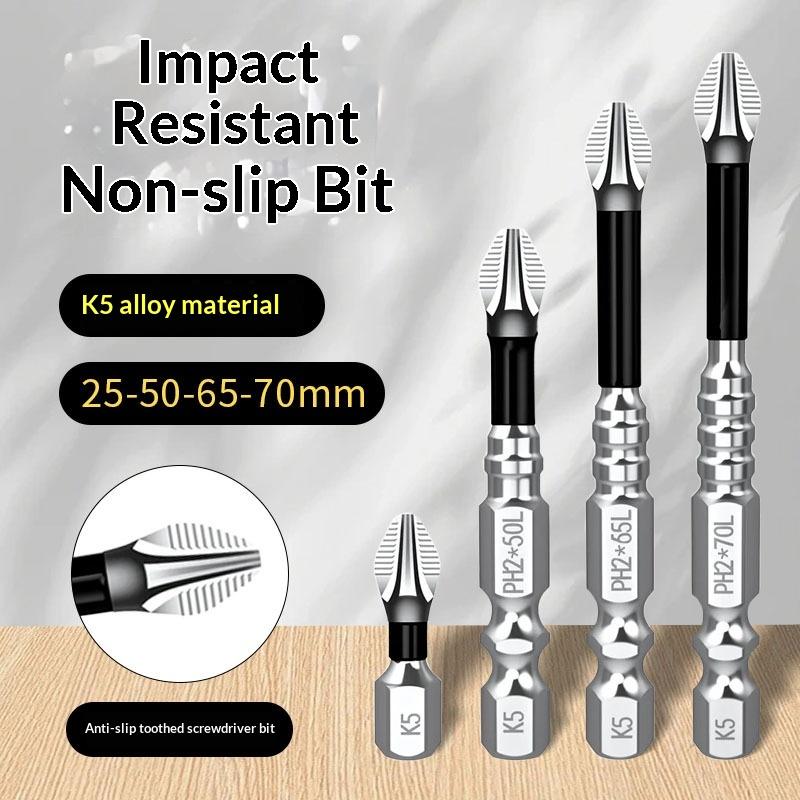 K5 Strong Magnetic Screwdriver High Hardness Bits Set Anti-Slip S2 Standard Non-Slip Cross Head Electric Screwdriver Set