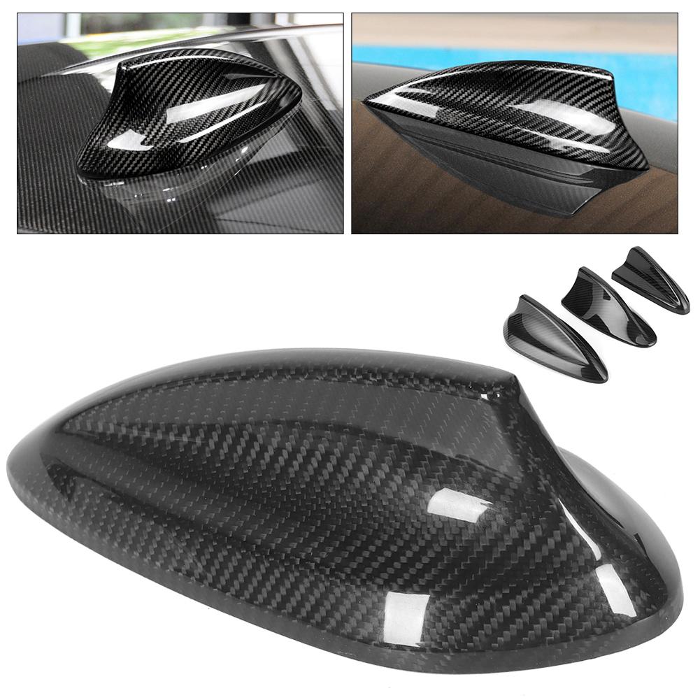 Universal Dry Carbon Fiber Shark Fin Antenna Cover Fit for E90 E92 E46 E36 E60 E70 F20 F30for F30 Style