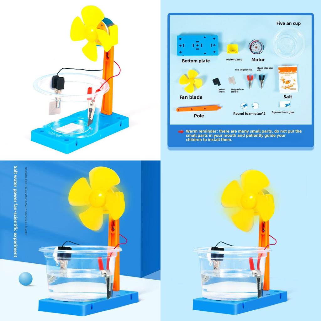 Simulated Saltwater Power Generation Fan Experimental Material Kid Puzzle Toy For Children And Students