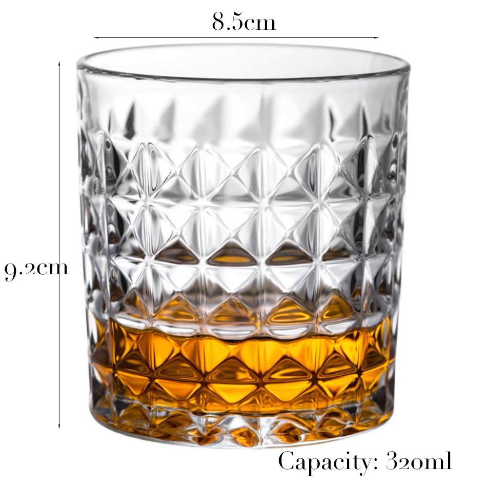 1PCS Whiskey Glass, Old Fashioned Rocks Glasses Tumblers, Glassware for Cocktail Scotch, Bourbon, Gin, Voldka, Brandy