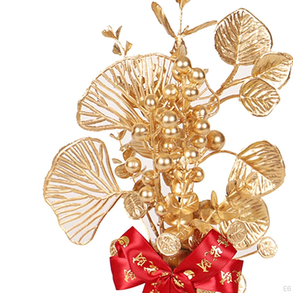 Chinese Year Decoration Tree Ornament Artificial Bonsai Charm Adornment Art Crafts for Indoor