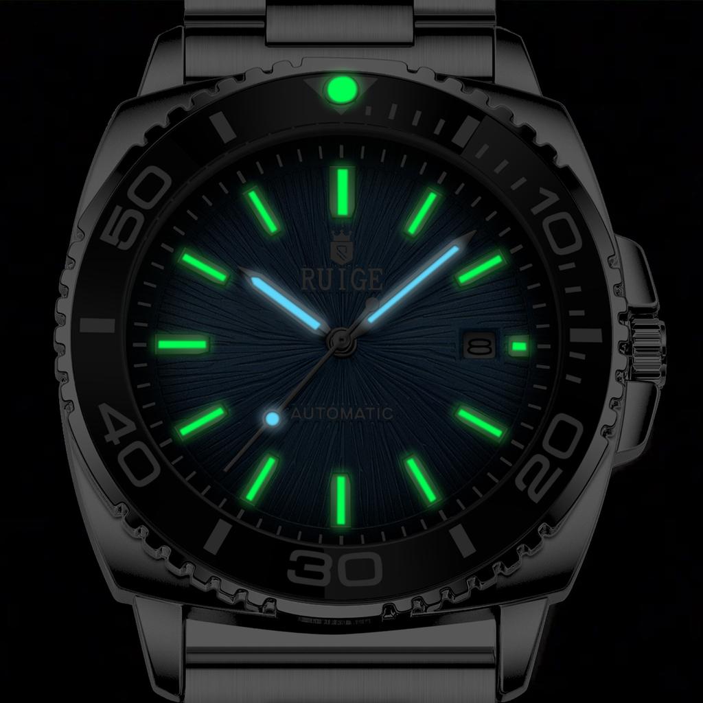 Mode Herren Vollautomatische Mechanische Uhr Edelstahl Kalender Herren Nachtlicht Wasserdichte Vielseitige Uhr