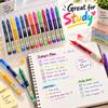 12 Colors 0.5mm Needle Tip Gel Pens Set Multicolor Fine Point Writing Pens for School Study Notes Journaling Office Stationery