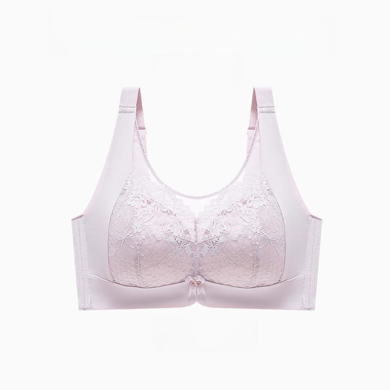 Lace Breathable Bra Women's Plus Size Bra Women's Thin Bra Gathered Bra Anti Sagging Accessory Bra No Steel Ring Bra
