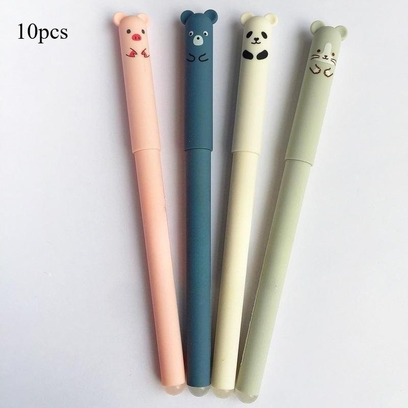 

10pcs Erasable Velvet Gel Pen Rollerball School Office Supply Student Stationery Pens 10pcs