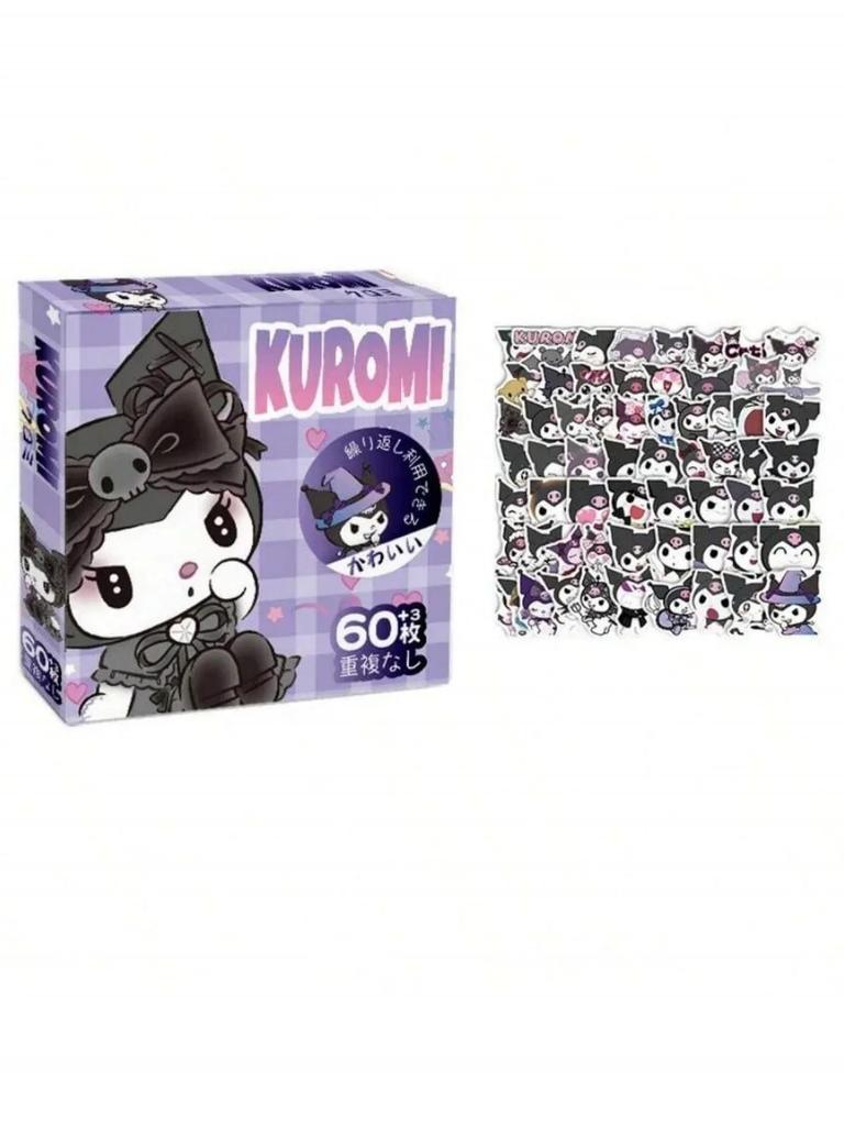 60Pcs Kuromi Cinnamoroll Pochacco Stickers For Kids Girls Diy Laptop Phone Diary Cute Animation Sticker For Kids