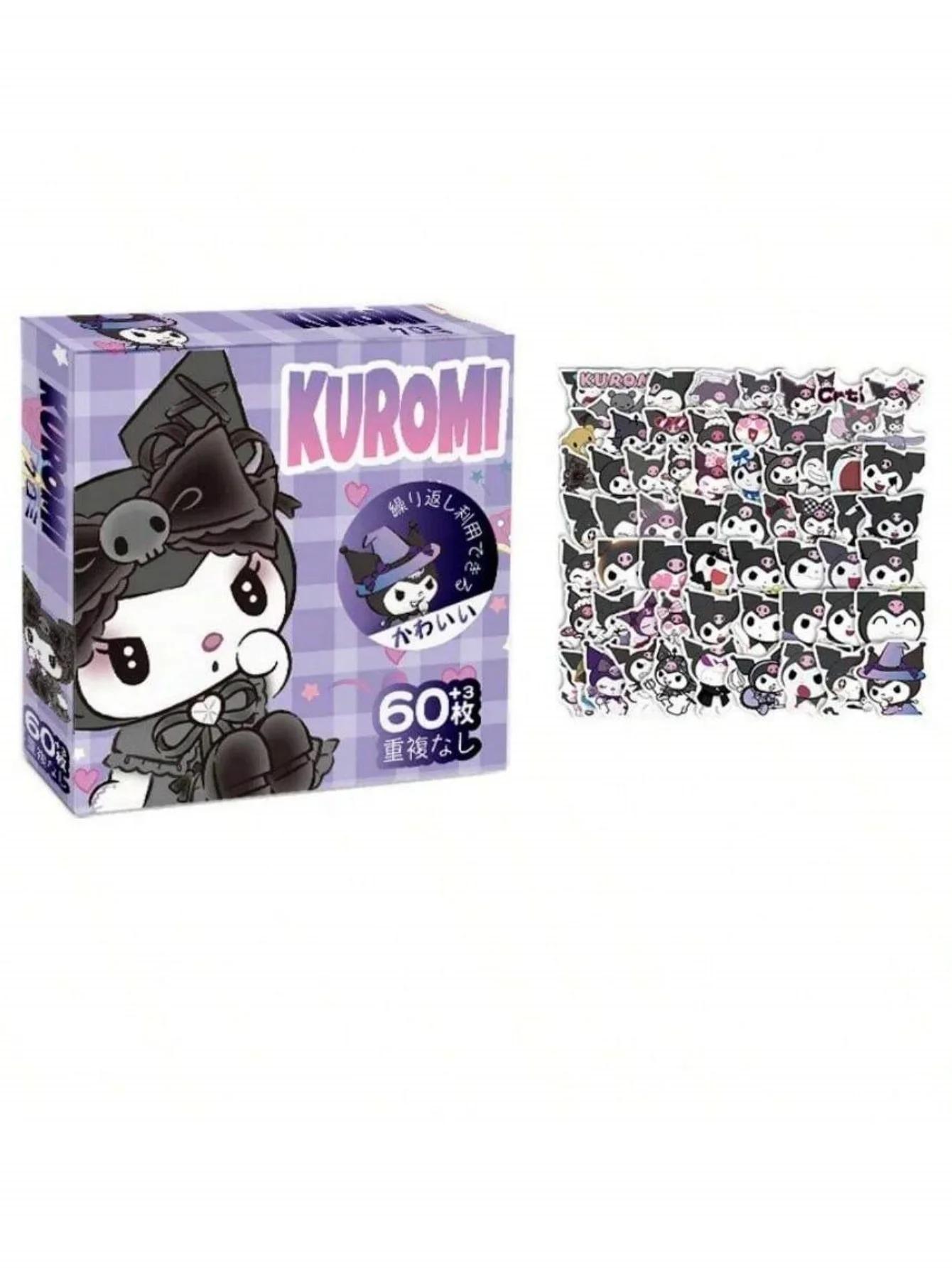

60Pcs Kuromi Cinnamoroll Pochacco Stickers For Kids Girls Diy Laptop Phone Diary Cute Animation Sticker For Kids