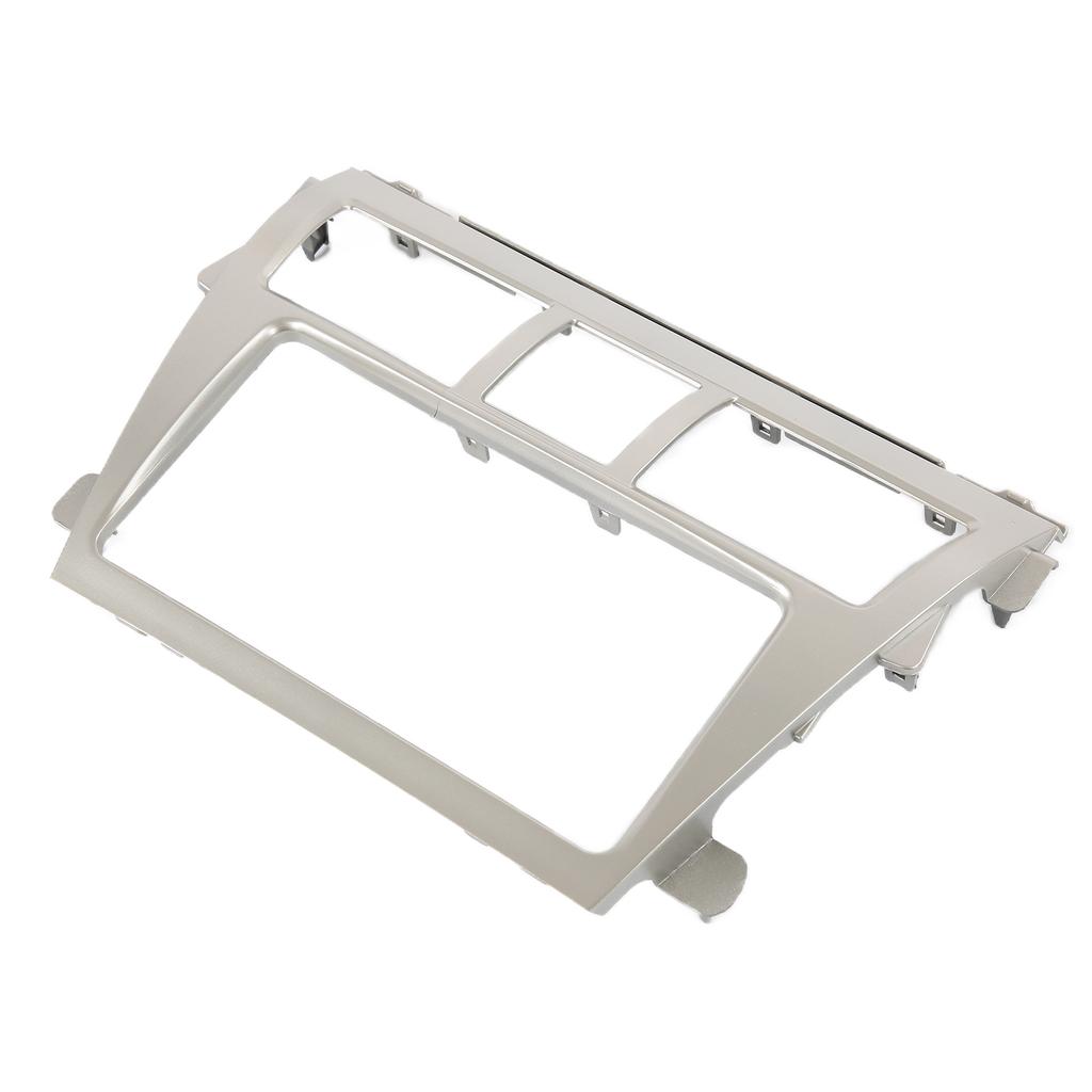 2Din Radio Stereo Fascia Frame Dash CD Panel Trim Decor Silver Replacement for Vios Belta Yaris