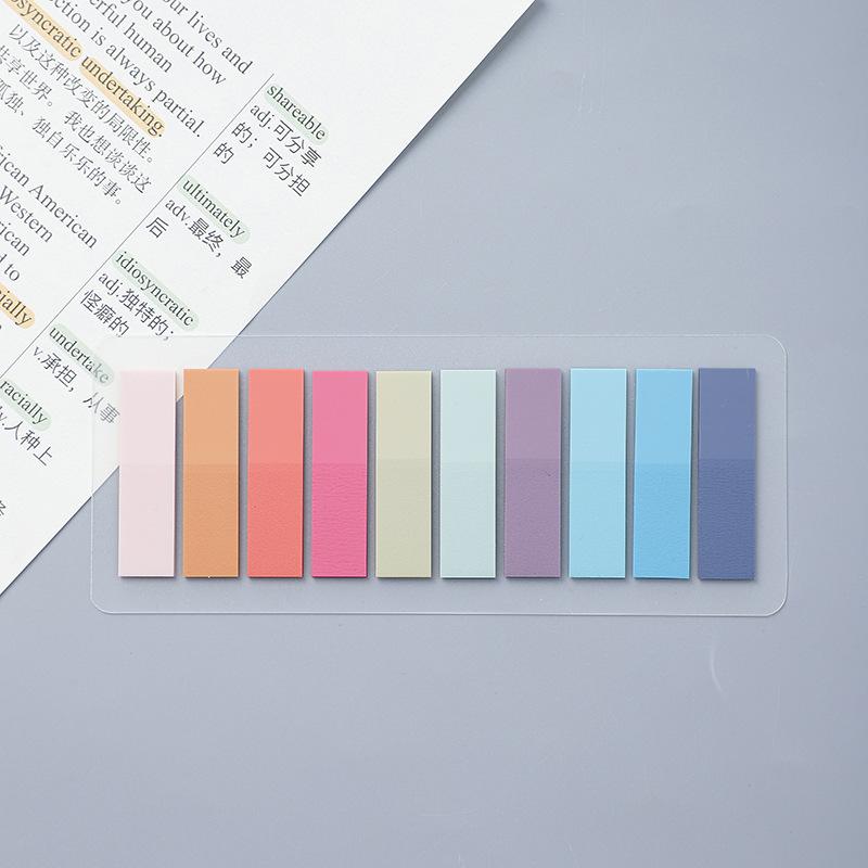 200 Sheets Stickers Transparent Sticky Notebook Pads Notepads Clear Bookmark Read Book Stationery School Supplie