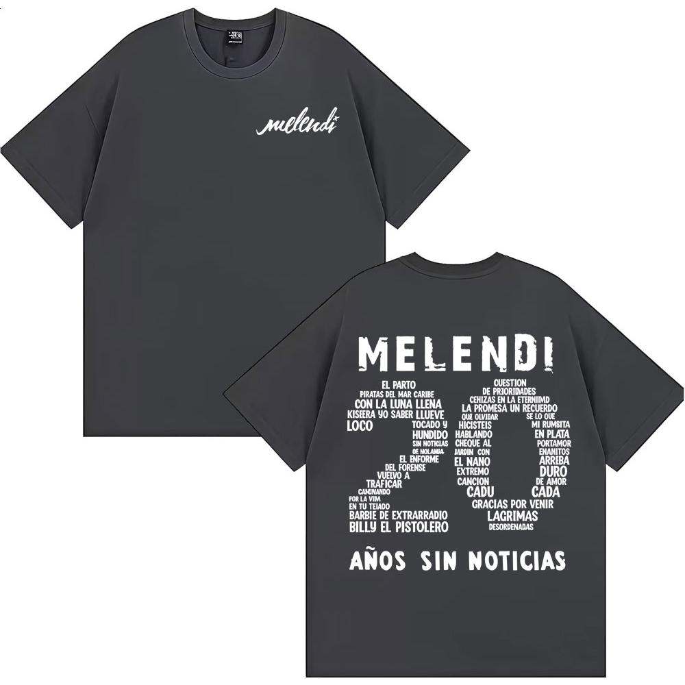 Rapper Melendi 20 Anos Sin Noticias Merch Men's and Women's Fashion Cotton Casual T-shirt