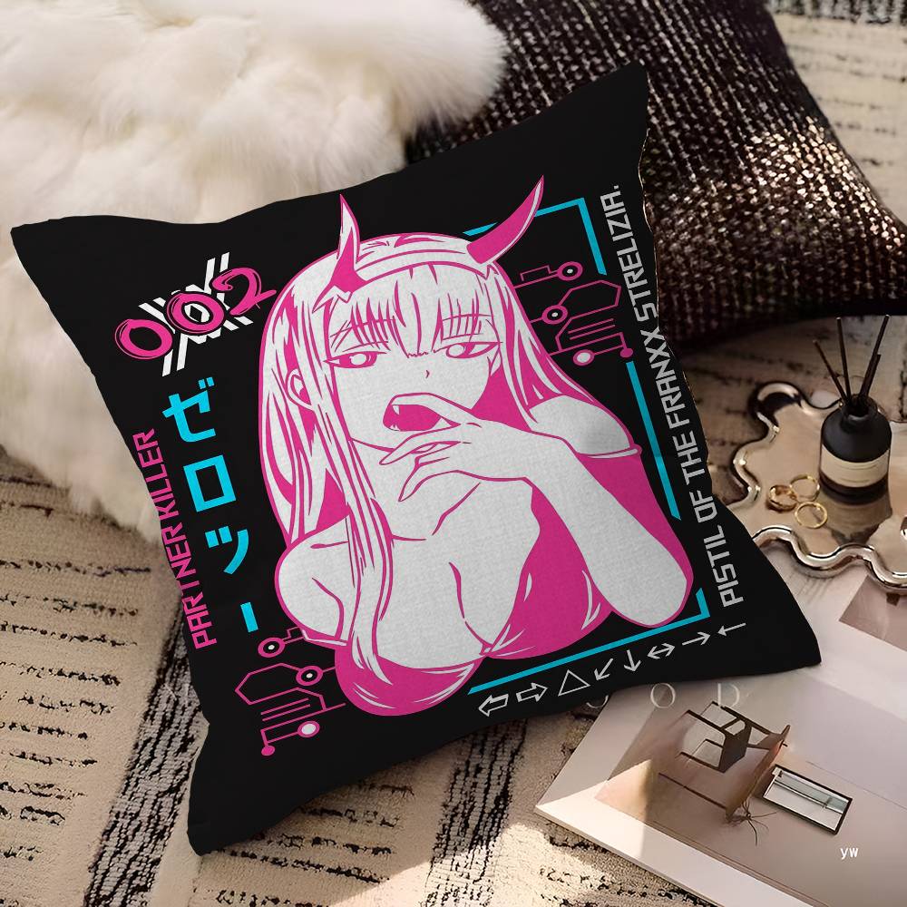 

The Franxx Zero Two 002 Anime Pillow Anime Pillow Sofa Bed Head Pillow Cover Cushion Cover 45x45 Cm Fashion 30cmx30cm