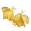 Silver Needle Heart Resin Flower Mesh Earrings: Luxurious, Sweet, Fresh, and Elegant Mori-Style Women's Jewelry