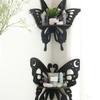 Butterfly Shaped Decorative Stand Fashionable Wall Shelf with Large Capacity Wood Jewelry and Perfumes Storage Rack