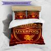 Set copripiumino 3 pezzi (1*Copripiumino + 2*Federe, Senza Nucleo),Set Biancheria da Letto con Stampa Liverpool F.C, Decorazione Camera da Letto, Per Tutte le Stagioni, Regalo di Compleanno