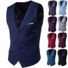 Pánská vestička do obleku Vesta Business Casual Slim Ženich Svatební svědek Pánské společenské vesty Blazer Vestičky Formální společenské oblečení
