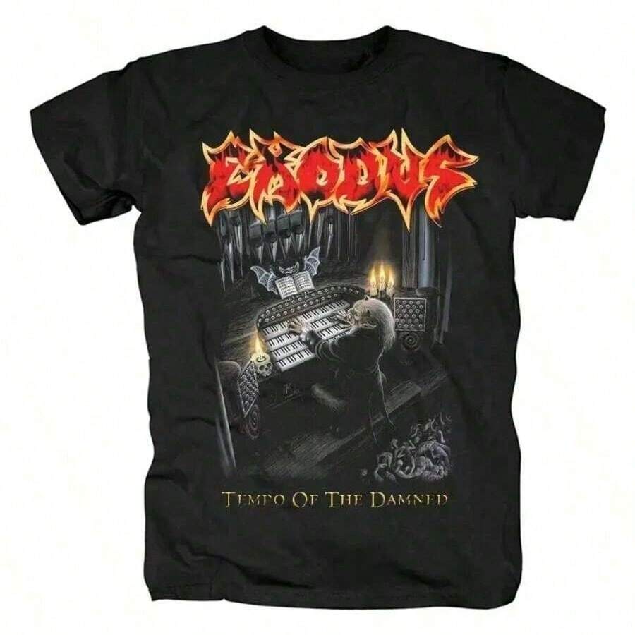 2024 Thrash Metal Style Exodus Band Unisexs TShirts Hip Hop T Shirts Harajuku Streetwear Cotton Tee Tops Clothing For UnisexWomen S