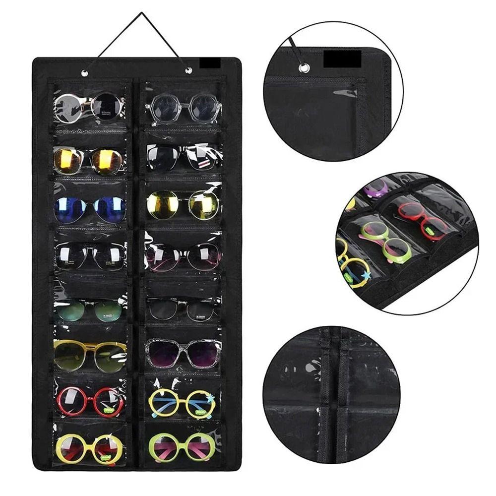 16 Slots Felt Eyeglasses Stand Dust Proof Glasses Display Rack Sunglasses Storage Holder  Household