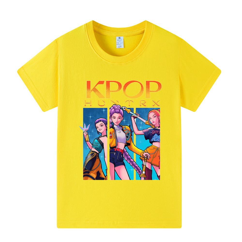 A1211 Kids Boys Girls Kpop Rumi Zoey Mira Print Short Sleeves T-shirt