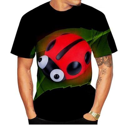 Summer Casual O-neck Loose 3d Print T Shirt for Men Women Qingqing Ladybug Top Couple Shirt Funny Kids T Shirt