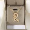 Lip Chain Hip Hop Domineering Infinite Copper Micro-inlaid Zircon Dragon Lady Necklace Temperament Light Luxury Niche Design Sense