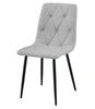 LIBRA Chair - Light Gray Fabric / Black Legs X 2