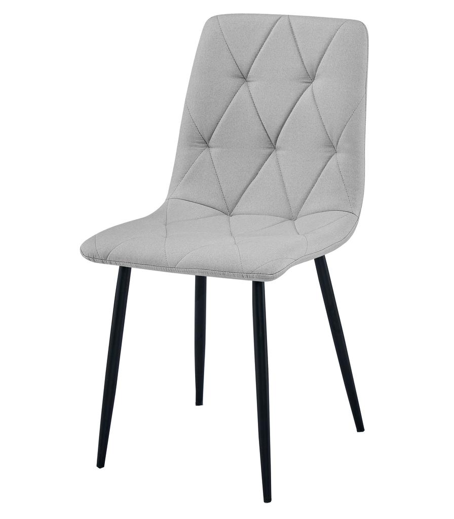 LIBRA Chair - Light Gray Fabric / Black Legs X 2